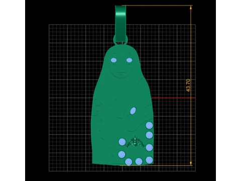 Spirited Away No-Face and Chihiro pendant 3D Print Model