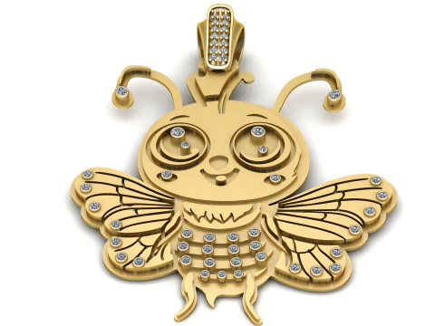 꿀벌 나비에서 영감을 받은 펜던트 3D 프린트 모델