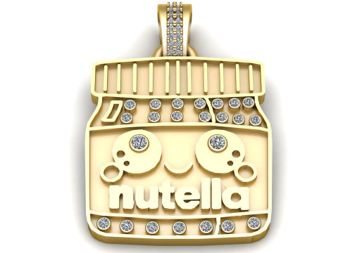 Nutella Jar Inspired Pendant Modelo de impresión 3D