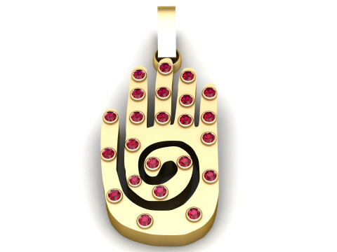 Hamsa Hand Pendant Modelo de Impressão 3D