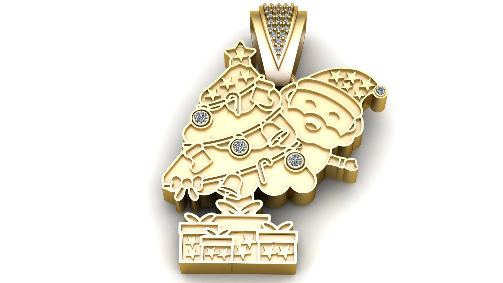 Christmas Spirit Pendant 3D Print Model .c4d .max .obj .3ds .fbx .stl .blend 