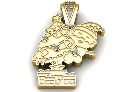 Christmas Spirit Pendant 3D printmodel