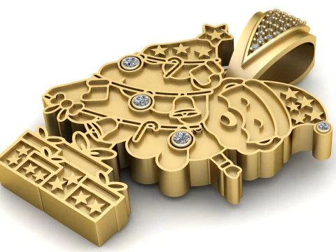 Christmas Spirit Pendant 3D Print Model