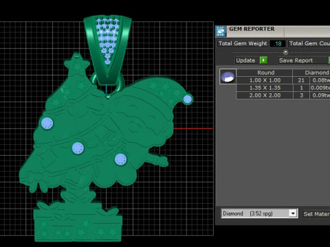 Christmas Spirit Pendant 3D Print Model