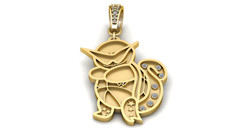 Yellow Jacket Wasp Pendant 3D Print Model .c4d .max .obj .3ds .fbx .stl .blend