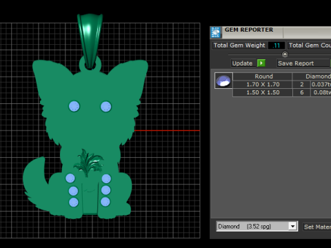 Pomeranian Puppy Dog Face Pendant Model Cetak 3D