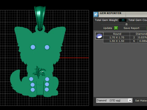 Pomeranian Puppy Dog Face Pendant 3D Print Model