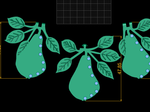 Pear-Shaped Pendant Elegant Pear Motif Necklace Modello di stampa 3D