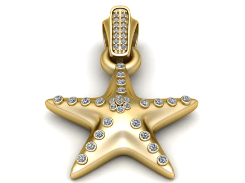 Подвеска в виде морской звезды 3D Принт Модель