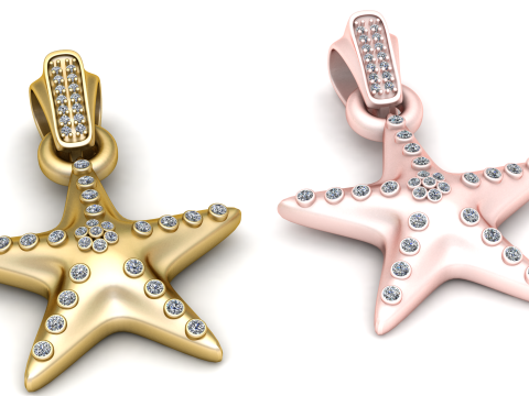 Starfish Pendant 3D Print Model