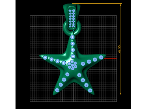 Starfish Pendant 3D Print Model