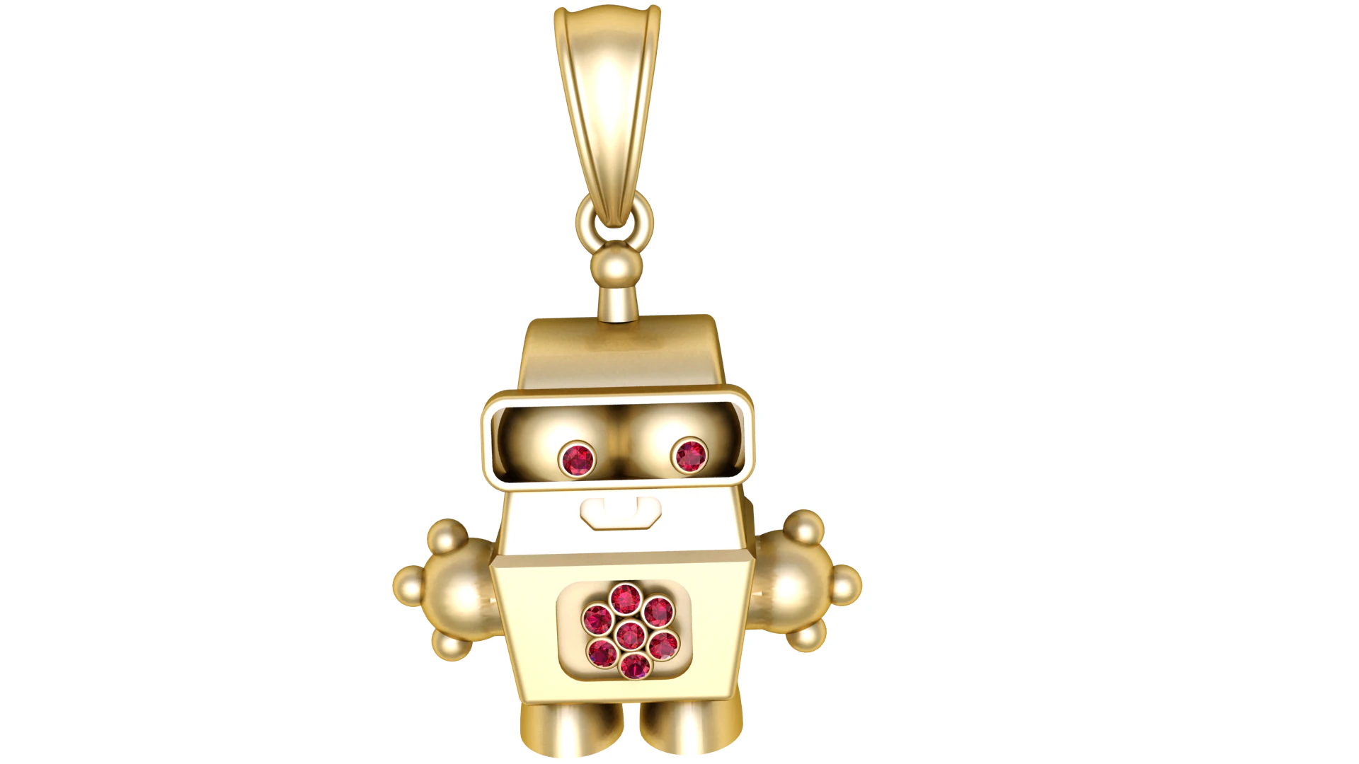 Robot pendant 3D Model .c4d .max .obj .3ds .fbx .stl .blend 
