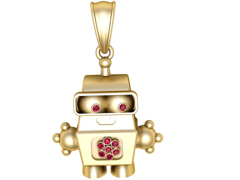 Ciondolo robot Modello 3D