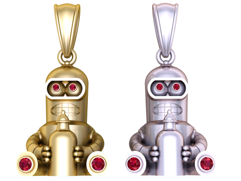 Robot-inspired pendant 3D Model