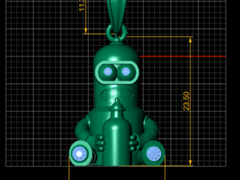 Robot-inspired pendant 3D Model