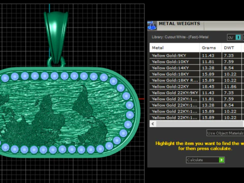 World map pendant 3D Model