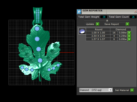 Fig Leaf Pendant Model Cetak 3D