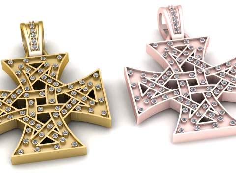 Maltese Cross Pendant 3D printmodel
