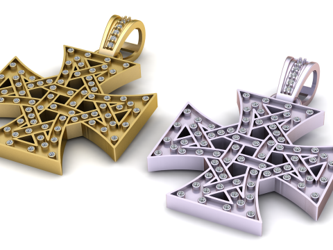 Maltese Cross Pendant 3D printmodel
