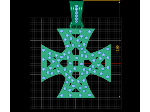 Maltese Cross Pendant 3D printmodel