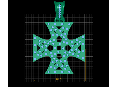 Maltese Cross Pendant 3D printmodel