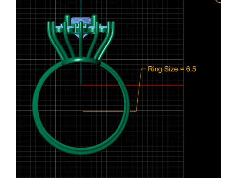 Classic Engagement Ring 3D Print Model