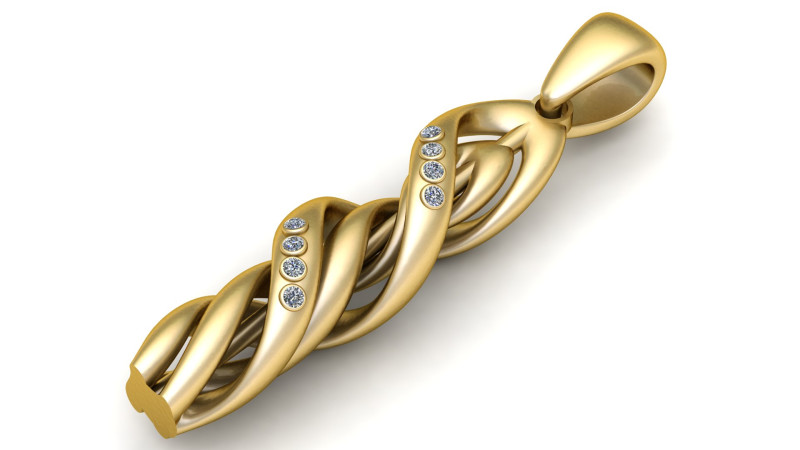 Swirl and Twirl Pendant 3D 프린트 모델 .c4d .max .obj .3ds .fbx .stl .blend