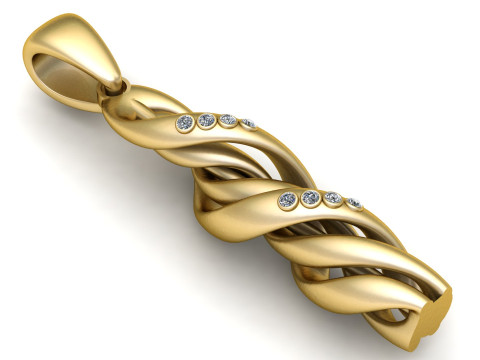 Swirl and Twirl Pendant Model do druku 3D