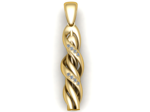 Swirl and Twirl Pendant Model do druku 3D