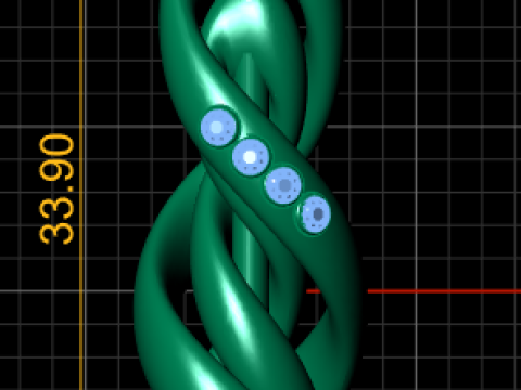 Swirl and Twirl Pendant Model do druku 3D
