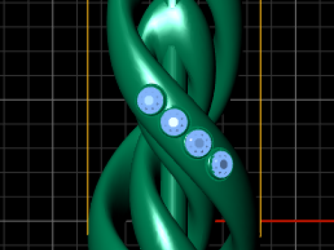 Swirl and Twirl Pendant Model do druku 3D
