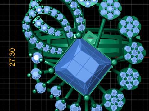 Emerald Ring 3D Принт Модель