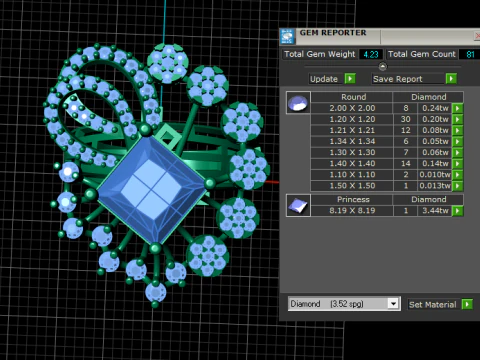 Anello Smeraldo Modello di stampa 3D