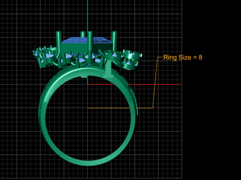 Anello Smeraldo Modello di stampa 3D