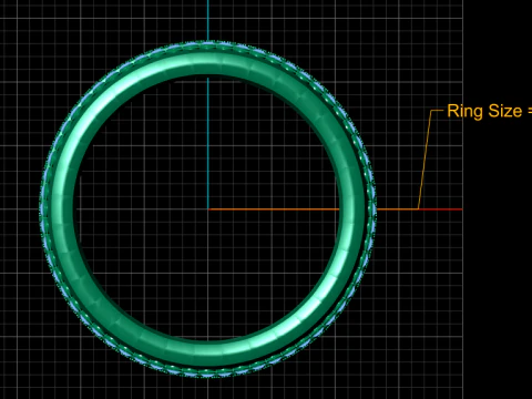 Wide Band Eternity Ring 3D Print Model