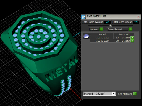 3D Render Gold Ring 3D Print Model