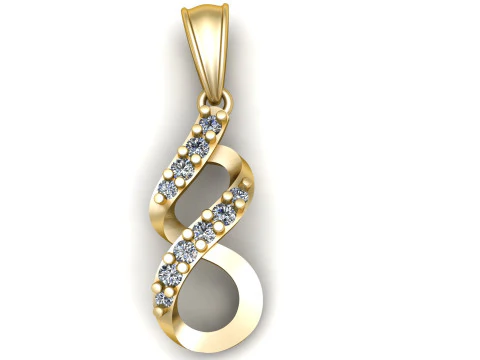 Infinity Pendant 3D Print Model