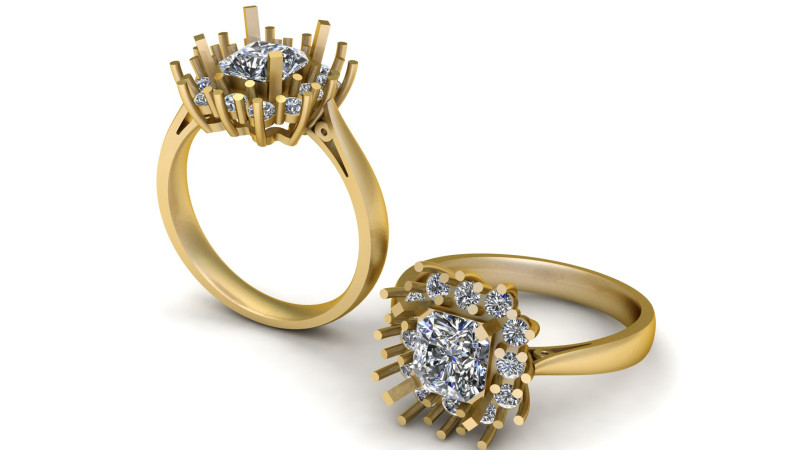 Isabella Engagement Ring Modèles 3D en vedette .c4d .max .obj .3ds .fbx .stl .blend