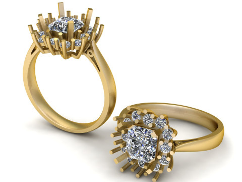 Isabella Engagement Ring 3D प्रिंट मॉडल