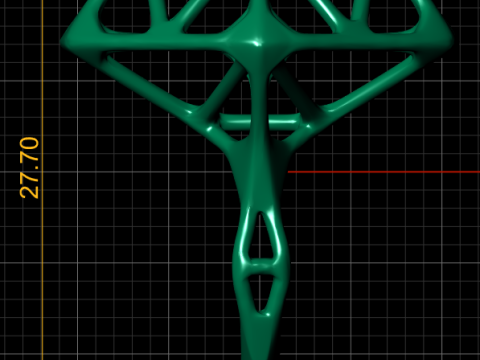 Lattice Geometric Dome Ring 3Dプリントモデル
