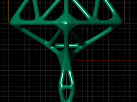 Lattice Geometric Dome Ring 3Dプリントモデル