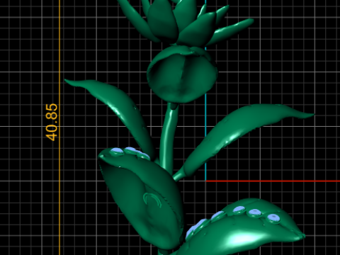 Golden Bloom Leaf Pendant 3Dプリントモデル