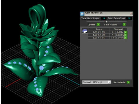 Golden Bloom Leaf Pendant 3D Print Model