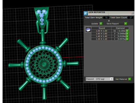 Celestial Helm Mandala Pendant Modello di stampa 3D