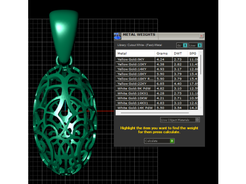 Golden Lattice Egg Pendant Modelo de impresión 3D