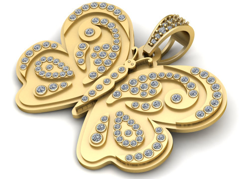 Celestial Wings Butterfly Pendant 3D प्रिंट मॉडल