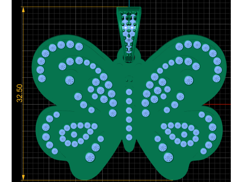 Celestial Wings Butterfly Pendant 3D प्रिंट मॉडल