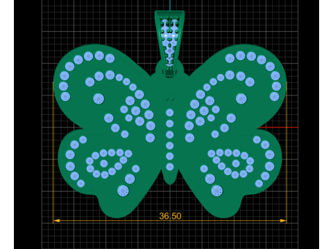 Celestial Wings Butterfly Pendant 3D प्रिंट मॉडल