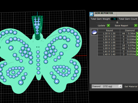 Celestial Wings Butterfly Pendant 3D प्रिंट मॉडल