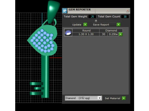 Key to My Heart Trio Pendant 3D Print Model